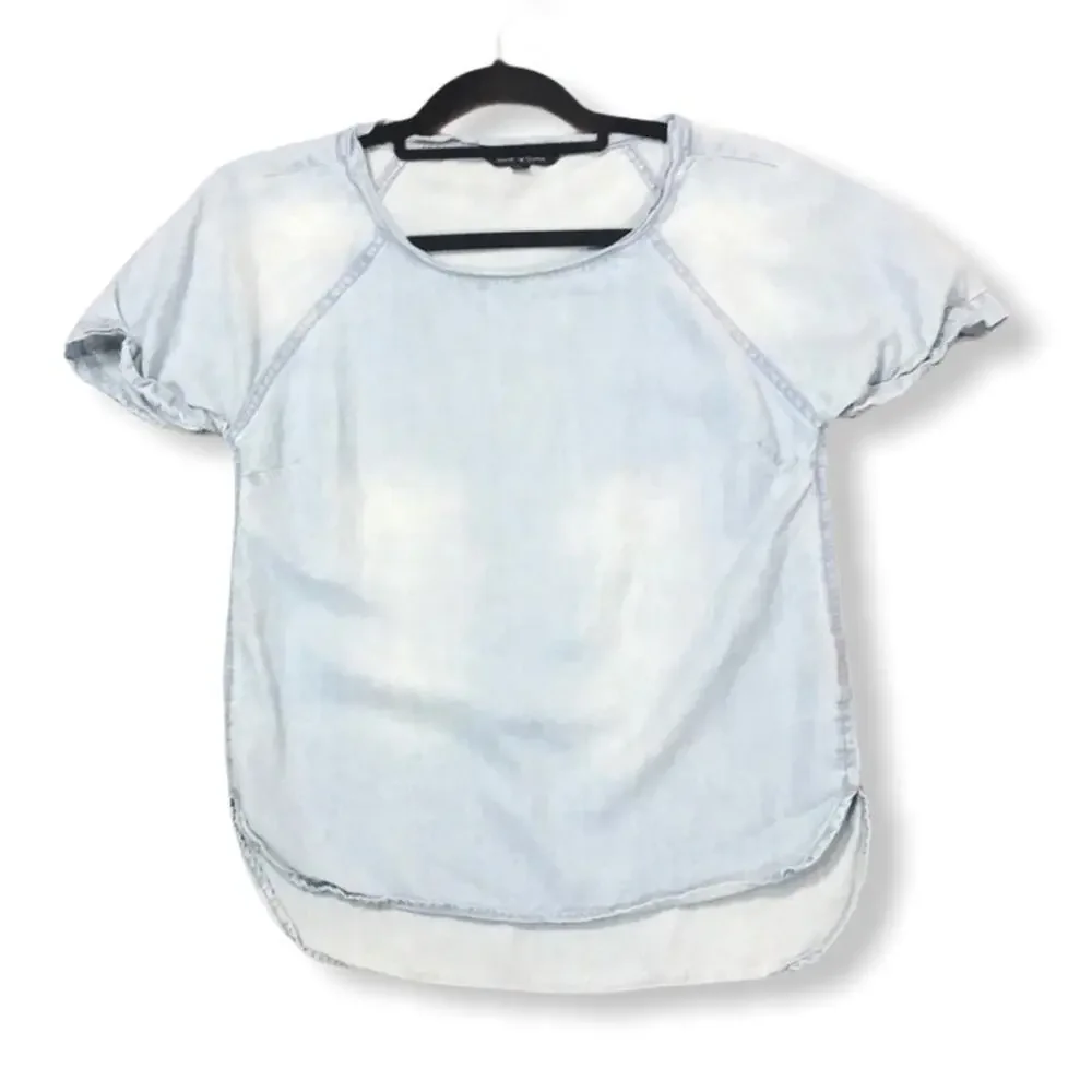 Velvet Hearts Faded Faux Denim Tee